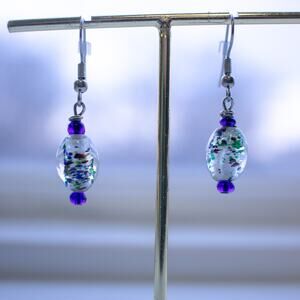 Glass Bead Bubble Earrings